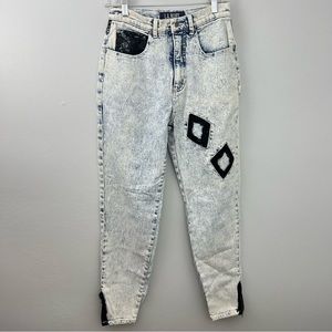 LA Blues Vintage Acid Wash Y2k Jeans Lace